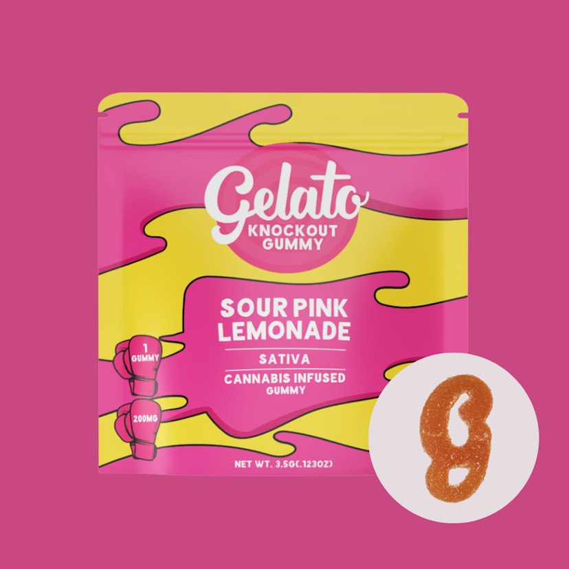 Gelato | 200mg Knockout Gummy | Sour Pink Lemonade