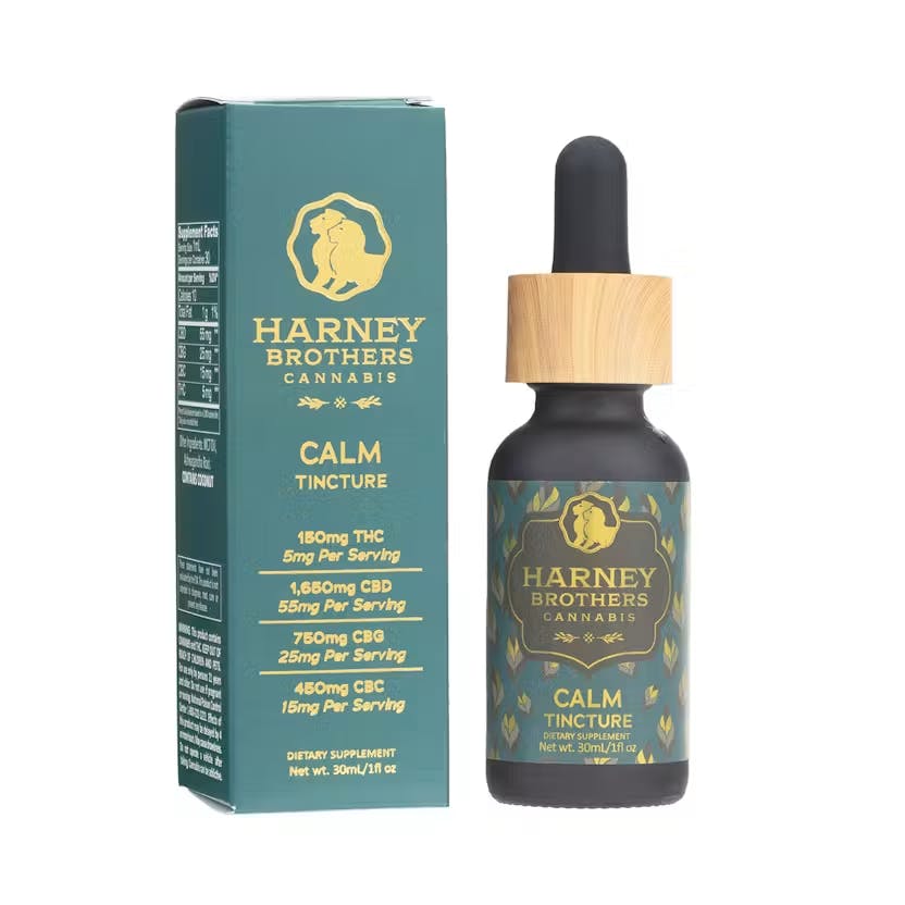 Product Harney Brothers Cannabis - Calm Tincure - 150mg THC - 1650mg CBD - 750mg CBG - 450 CBC