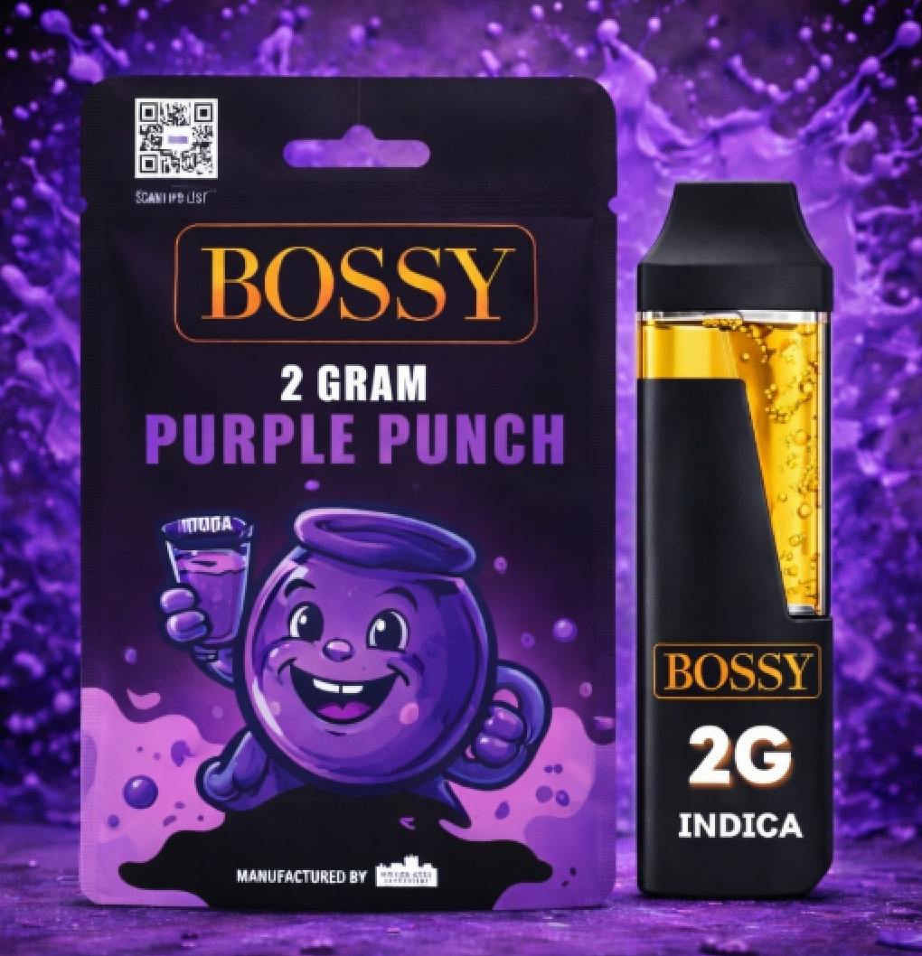 Bossy - Disposable Vape - (2g) - Indica - **PURPLE PUNCH** (3/$40)