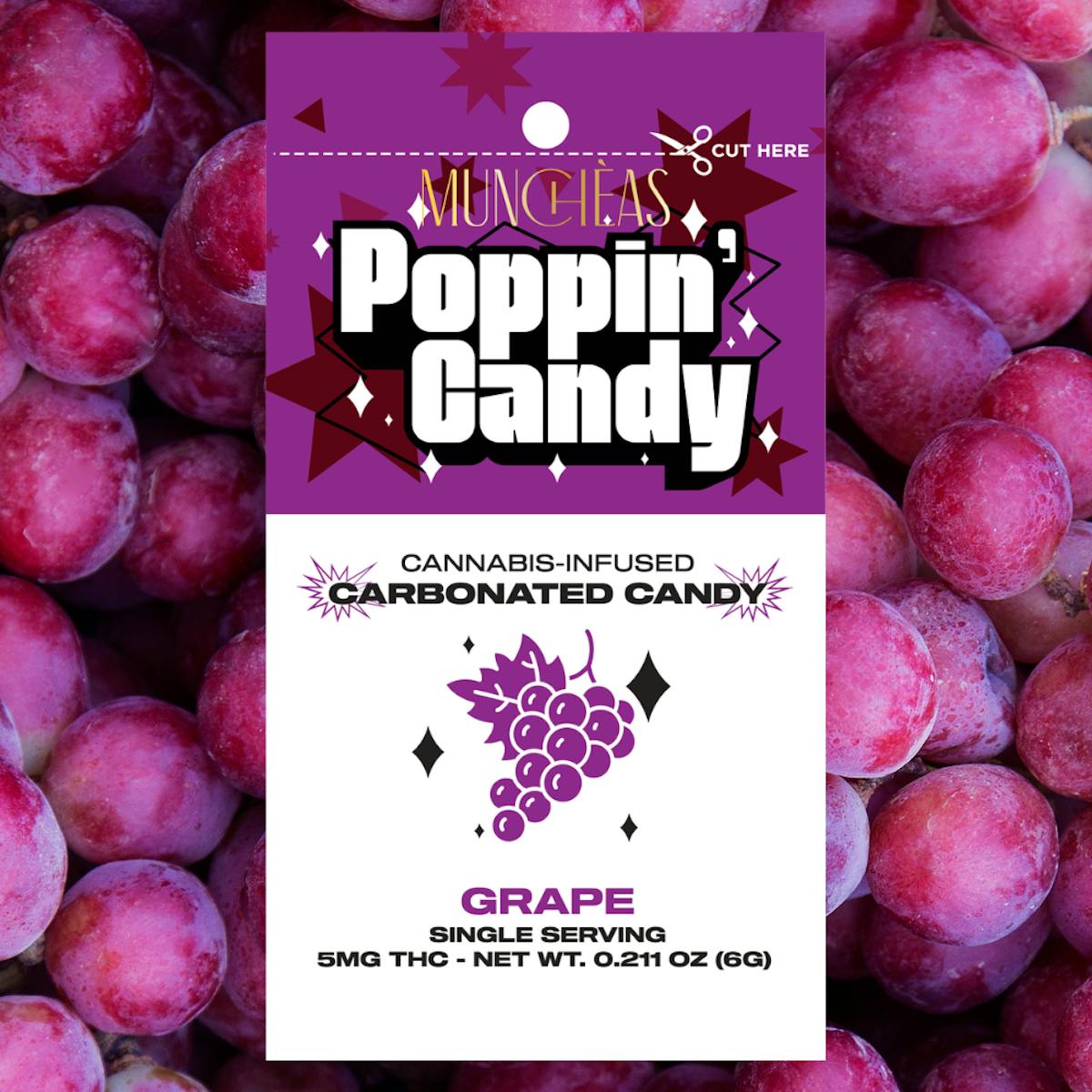 Image of Green Gold Munchèas | Grape Popping Candy | 5mg