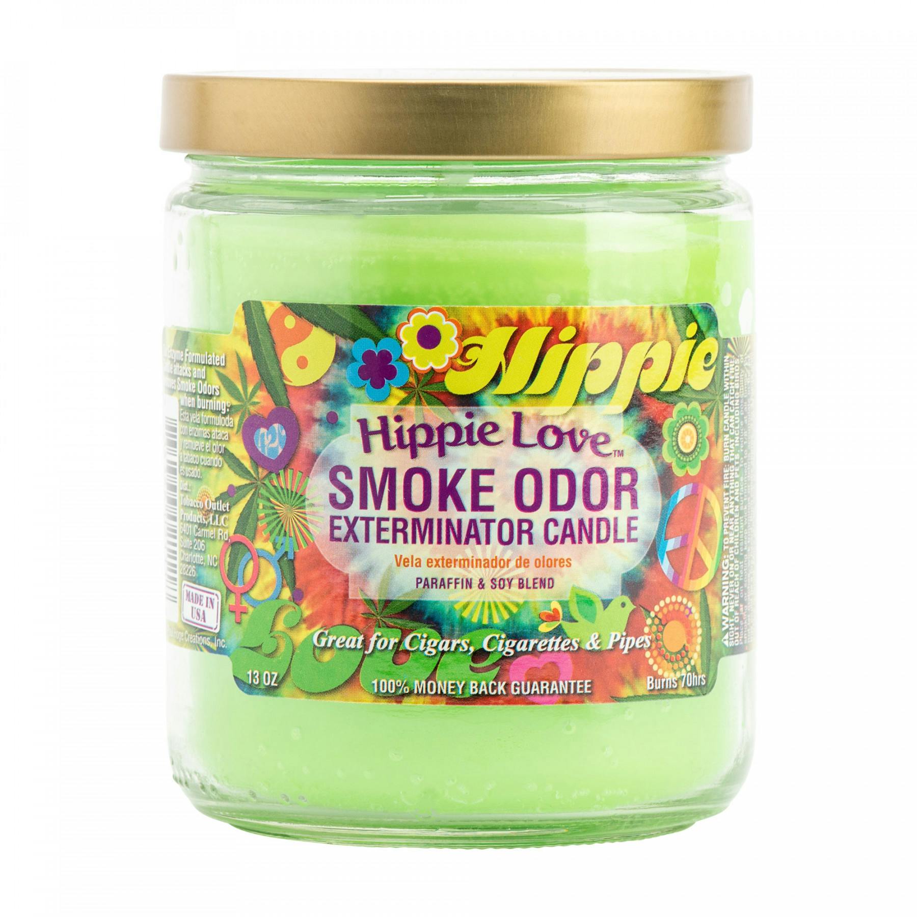 Smoke Odor Exterminator | 13oz Glass Jar Candle - Hippie Love