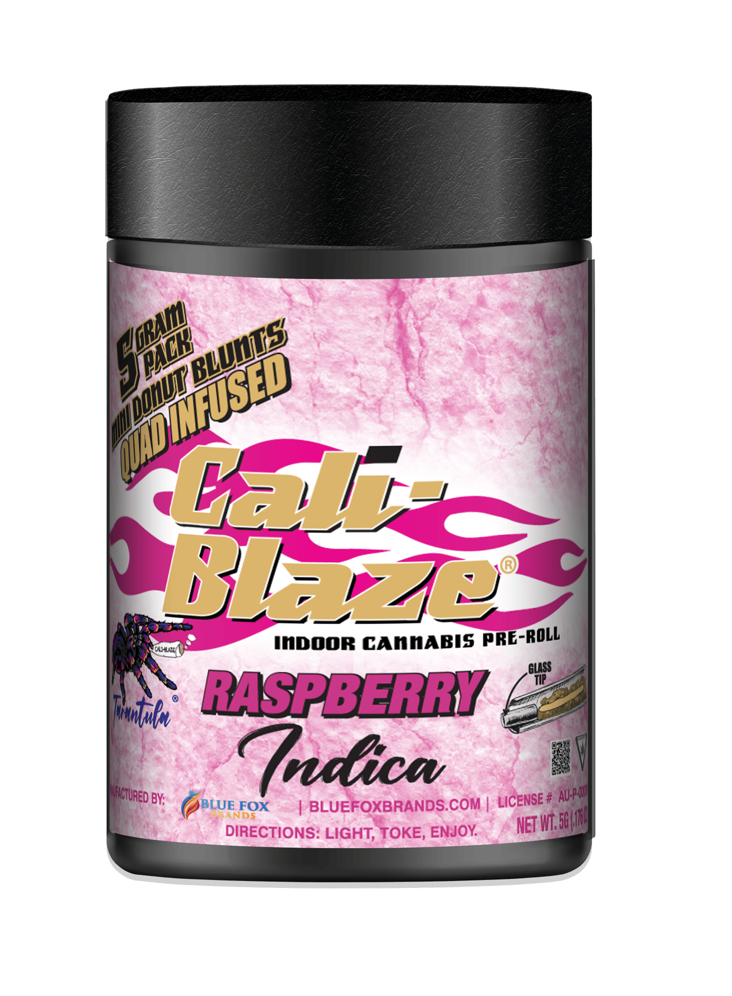 Cali-Blaze - 5-Pack 1g Infused Donut Blunts - Raspberry