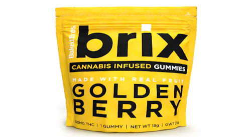 brix 100mg THC Golden Berry Gummie-active