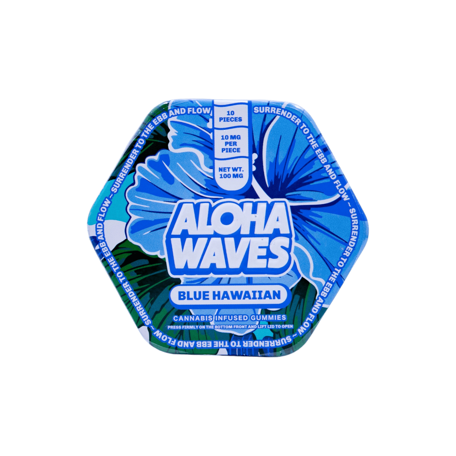 ハワイアンみき 　　⑤⑦各10本 Aloha Waves Blue Hawaiian 10pk 10mg Gummies - The Flowery NY
