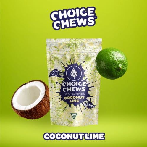 Choice Chews | Coconut Lime | Distillate Gummies - 100mg