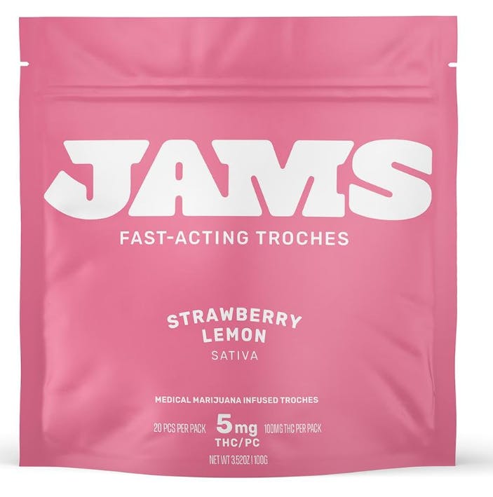 JAMS Strawberry Lemon FastActing Troche 5mg 20pk