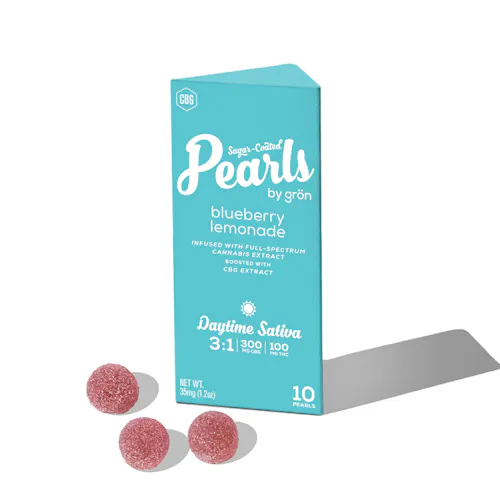 Grn | Pearls | Blueberry Lemonade | 3 CBG : 1 THC | 10pk/100mg-active