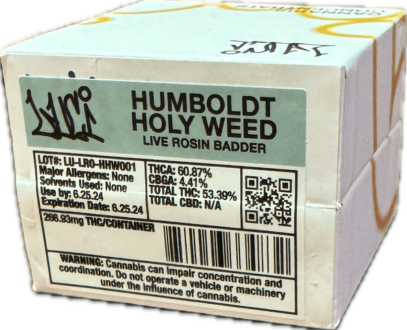 Nowave Live Rosin Badder Humboldt Holy Weed .5g Sacred Bloom