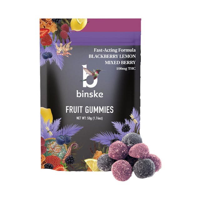 Extraordinarily flavorful, binske gummies are made with only the best natural ingredients. Infused with pure binske cannabis oil, our gummies use real fruit pectin rather than gelatin derived from animal protein, making them vegan-friendly. Now available in new mylar bags, binske gummies continue to set the highest standard. That means keeping our retail partners and our customers 100% satisfied with our products. Mylar bags give our gummies a freshness promise with less packaging waste, easy to stock and display and a longer shelf life. Enjoy a burst of fruit flavor along with a euphoric dose of cannabinoids in every bite! 100mg THC per pack 10mg THC per piece