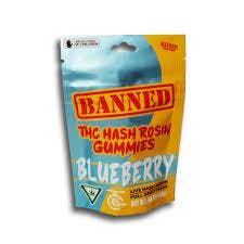 Product: BANNED EDIBLE CO. | BLUEBERRY - 200MG GUMMIES 4PK | HYBRID