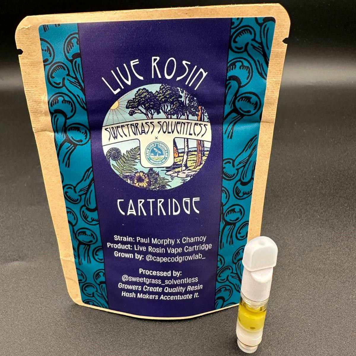 Photo of Sweetgrass Botanical Paul Morphy x Chamoy – 0.5g Live Rosin Cart