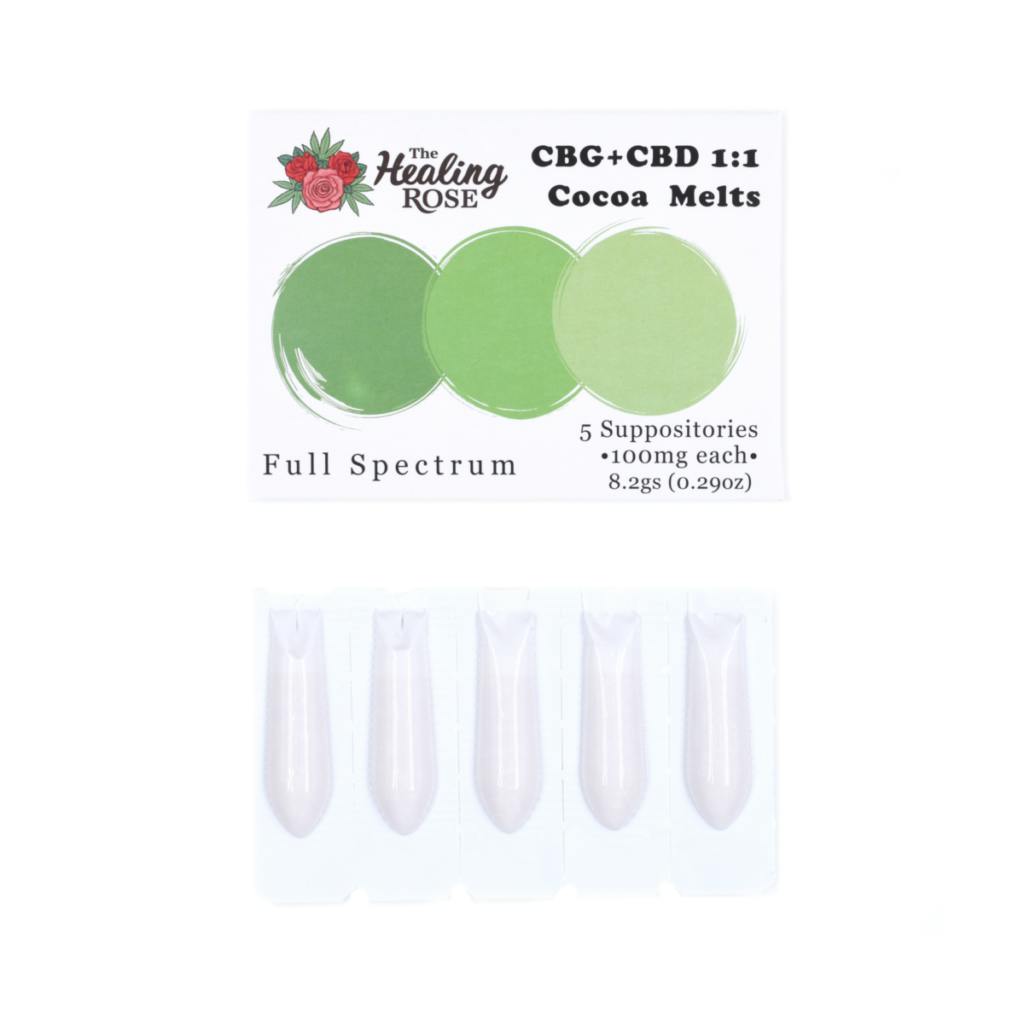 Healing Rose | Cocoa Melts | CBG:CBD | 5 Pack | 100mg CBD