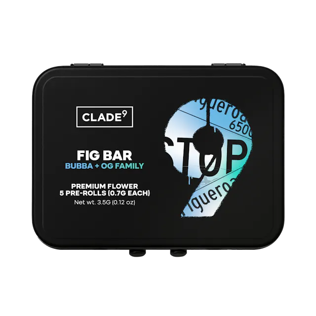 Clade9 Pre-Roll Pack Fig Bar 5pk/3.5g (indica, packs)