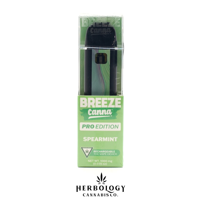 breeze vape spearmint Canna | Pro Disposable | Resistance:2.1ohm BVC Coil pod-juice Vuse Pods 12mg/ml: Smooth