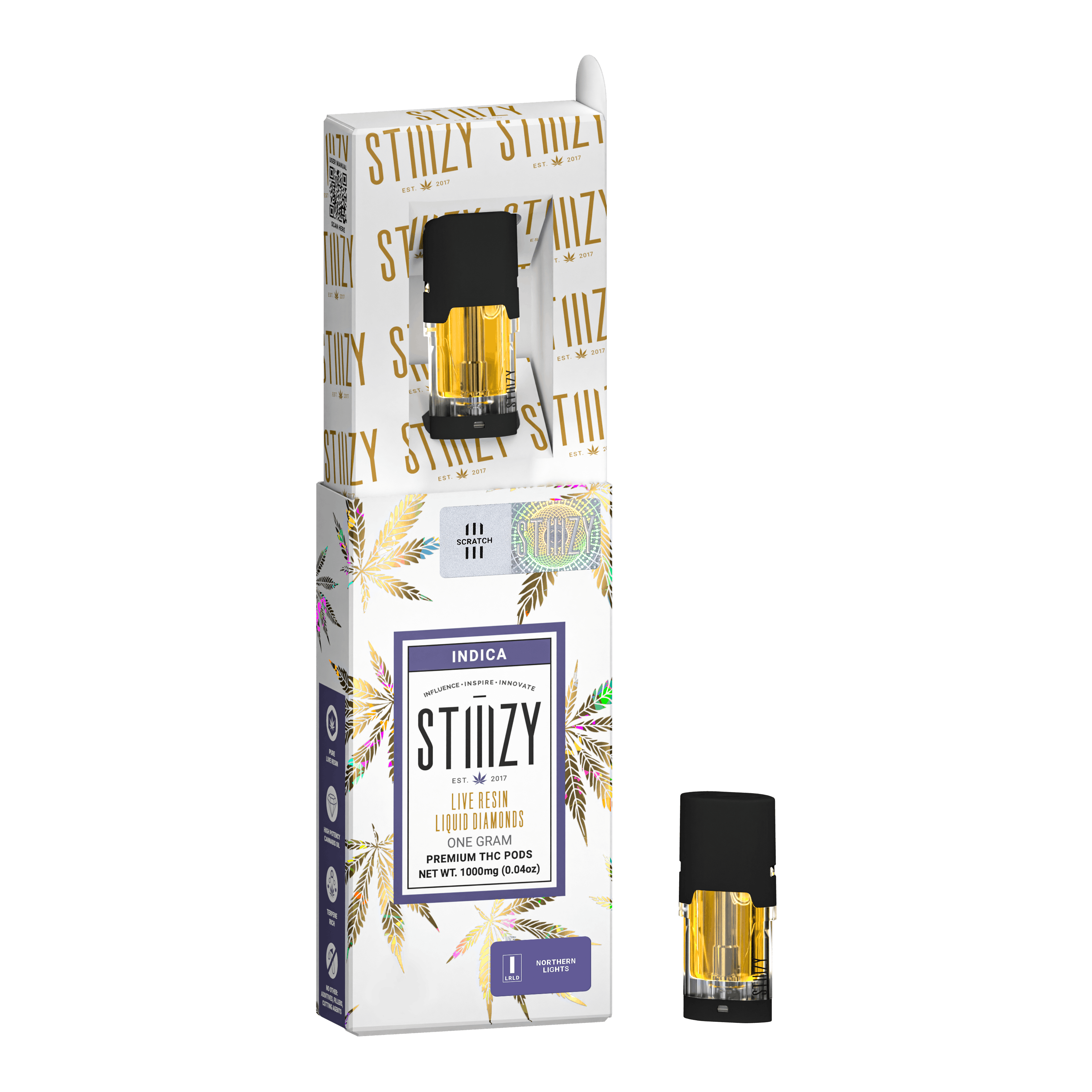 STIZZY Live Resin Liquid Diamonds (1g) POD Northern Lights (I)-2