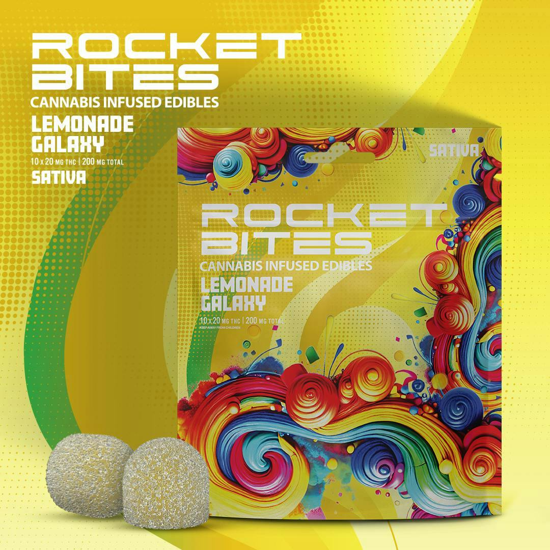 Rocket Rocket Bites | 200mg Gummies | Lemonade Galaxy - Puff