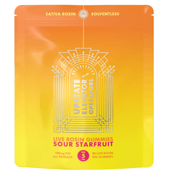 Sour Starfruit - 20pk Live Rosin Gummies - Upstate Elevator Co.