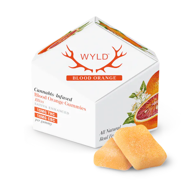 Wyld Blood Orange 1:1 CBC Sativa Enhanced Gummies