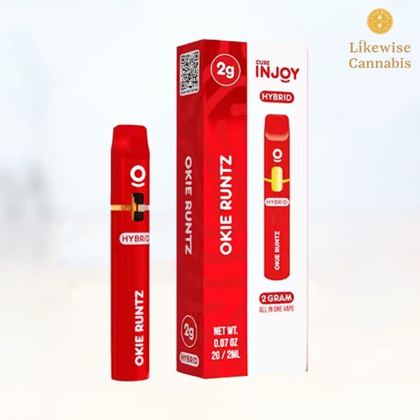 OKIE RUNTZ 2G OIL DISPOSABLE - CURE INJOY | Likewise Cannabis Craft