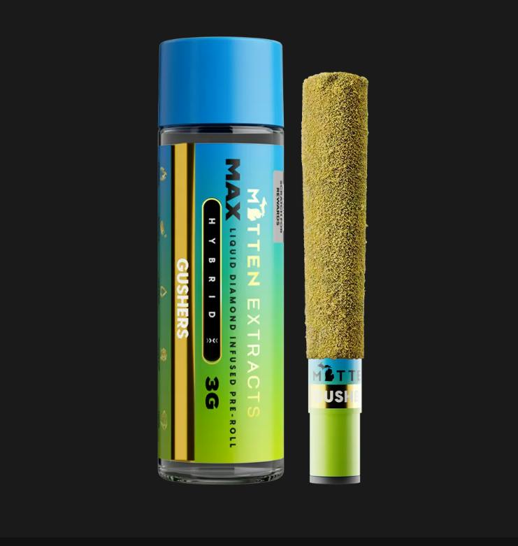 Gushers Infused Pre-Roll Hybrid by Mitten Extracts – Pre-Rolls at Gatsby Cannabis