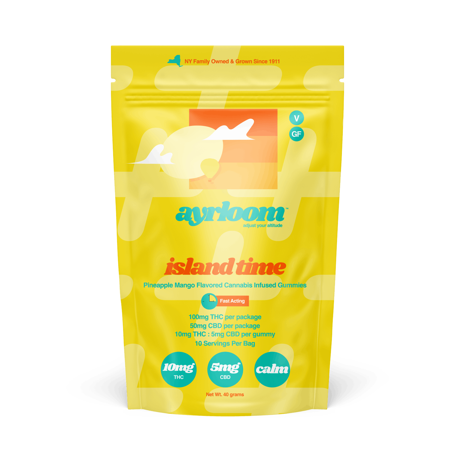 ayrloom Island Time | Pineapple Mango | 2:1 | 10pk - EDIBLES cannabis product, 0.05g