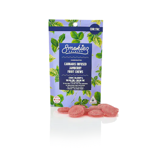 CBN:THC 1:1 Jamberry 100mg CBN:100mg THC Fruit Chews-1
