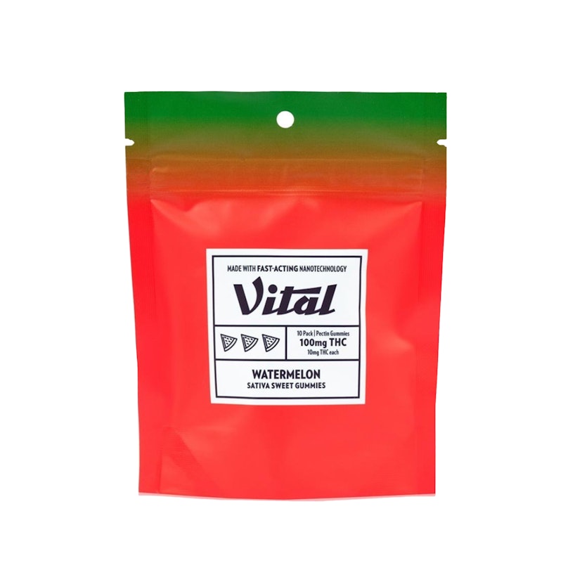 Vital Pectin Gummies: 10pk Watermelon (S) 100mg