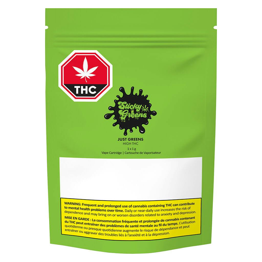 Sticky greens - just greens prefilled 510 thread cartridge