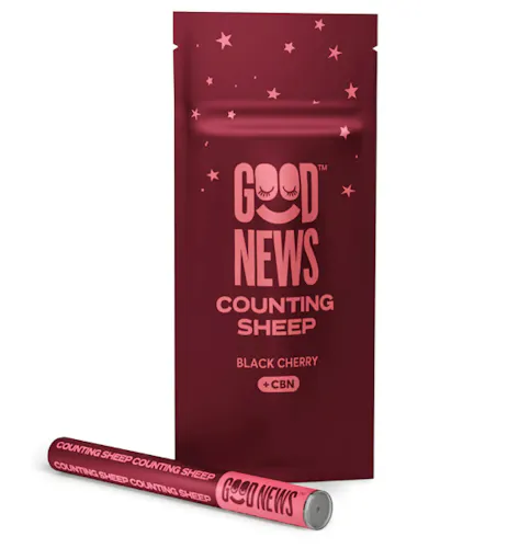 Counting Sheep (Black Cherry) 4:1 THC:CBN Distillate and Terpene Disposable Vape Pen 500mg-active