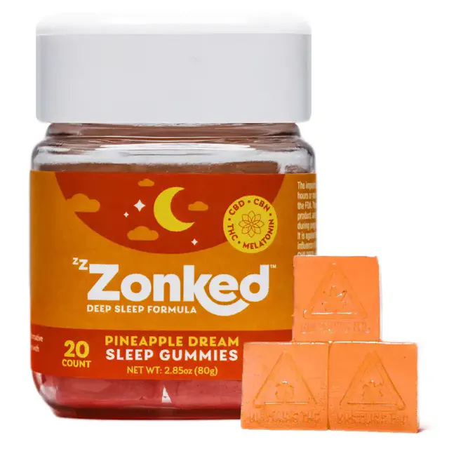 Zzzonked Gummies Pineapple Dream 20pk/100mg (indica, 2.8g)