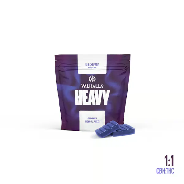 Valhalla l Blackberry 1:1 (THC:CBN) Heavy High Dose Soft Lozenge