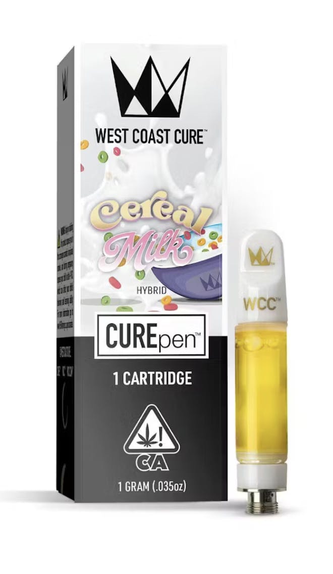 West Coast Cure Cereal Milk 1-gram vape cartridge