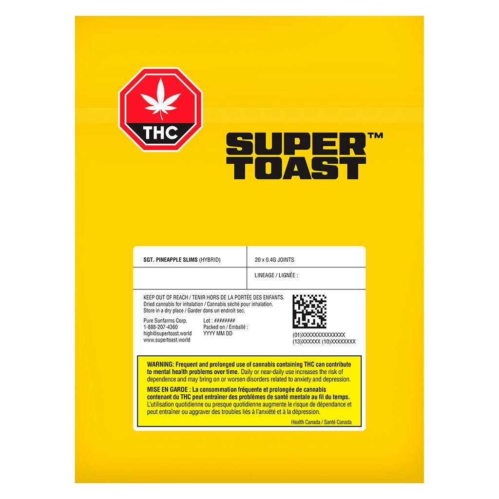 Super Toast - Sgt. Pineapple Slims - 20x0.4g