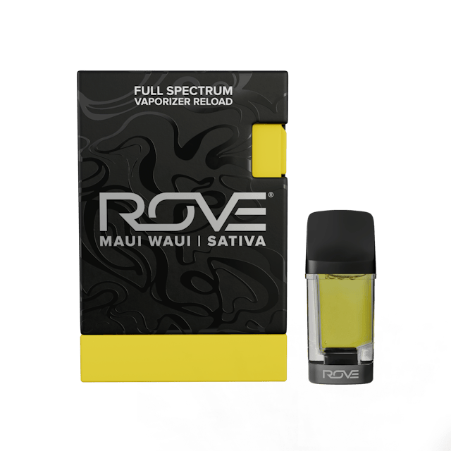 DIAMONDS INSIDE
Our live resin diamonds, extracted from fresh frozen flowers, use a gradual separation process creating large faceted diamond-like crystals. The 99%+ potency diamond crystals are then liquefied, producing the highest potency vaporizers on the market.

Maui Waui is clocking in at up to 95% potency, our live resin melted diamonds pair perfectly with our new hardware, designed to create ultra big clouds and super smooth hits. Take a trip to a tropical paradise with this vibey strain. Originally bred in Hawaii, Maui Waui is a quiet island of bliss. Notes of pineapple and banana add some fruity lightness to this profile.

Pineapple
Banana
Tropical