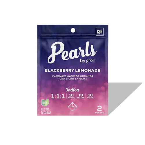 Gron | 1:1:1 Blackberry Lemonade Pearls | 20mg | 2pack | Indica-active