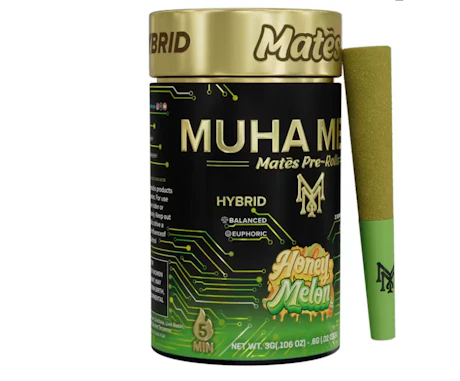 Muha Mates - 5-Pack .6g Infused Prerolls - Honey Melon - product image at King of Budz
