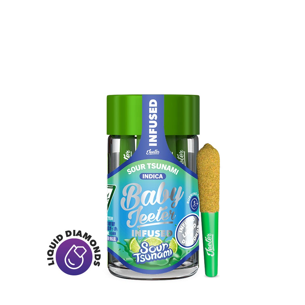 Sour Tsunami Baby Jeeter Infused Pre-Roll 5-pack | 2.5g