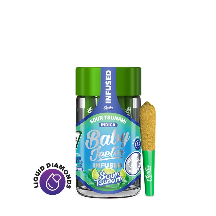 Sour Tsunami Baby Jeeter Infused Pre-Roll 5-pack | 2.5g