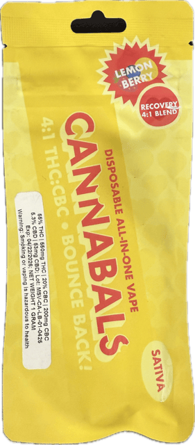 Cannabals | Vape | Lemon Berry | Recovery | 4:1