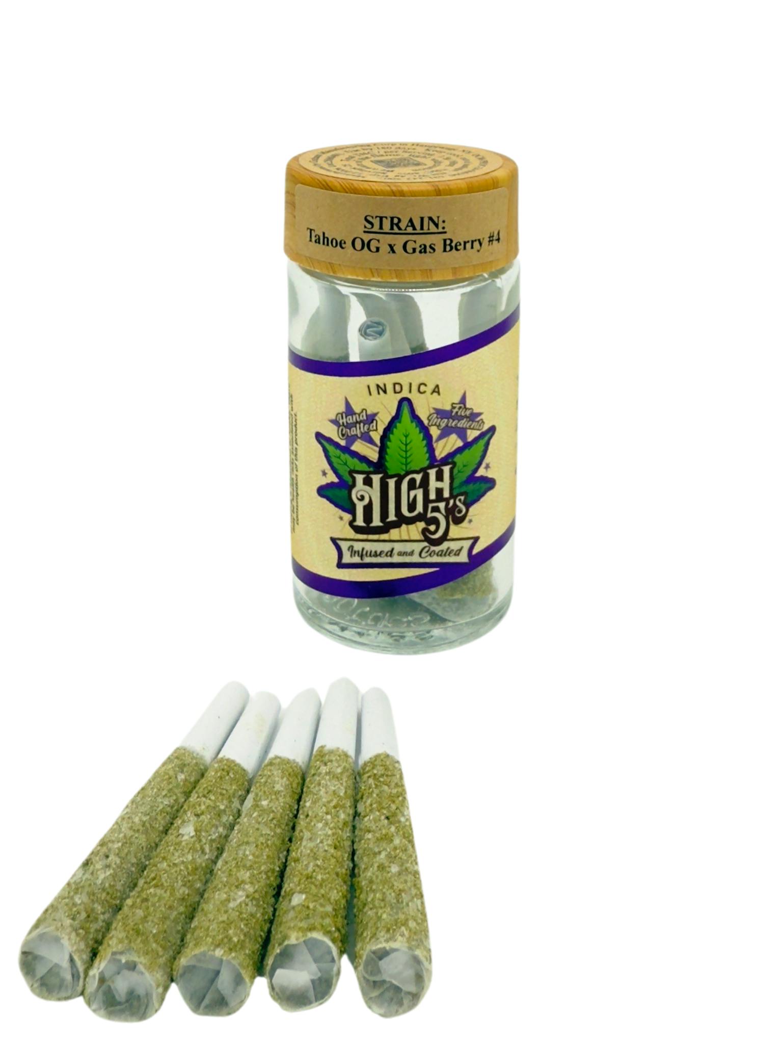 High5 - Blueberry Ice Pop X Blackberry Og X White Truffle Infused Preroll 5 Pack by High5
