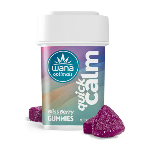 Wana Optimals Quick Calm Bliss Berry Gummies 100mg Rec-active