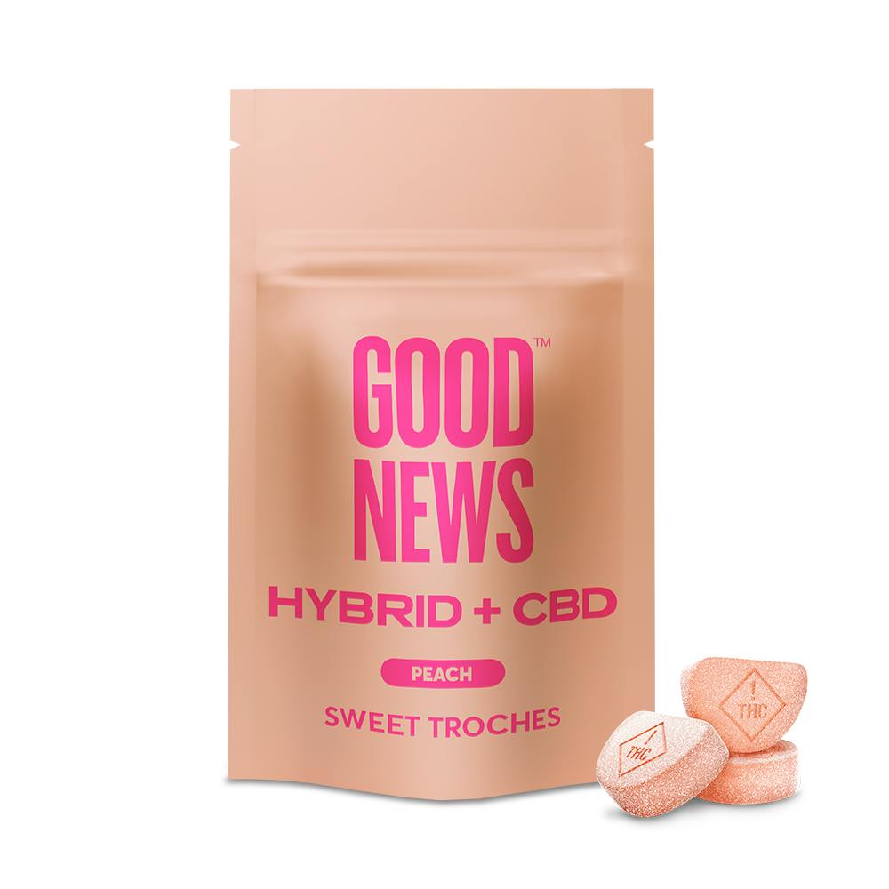 Peach Sweet Troches 1:1 CBD:THC