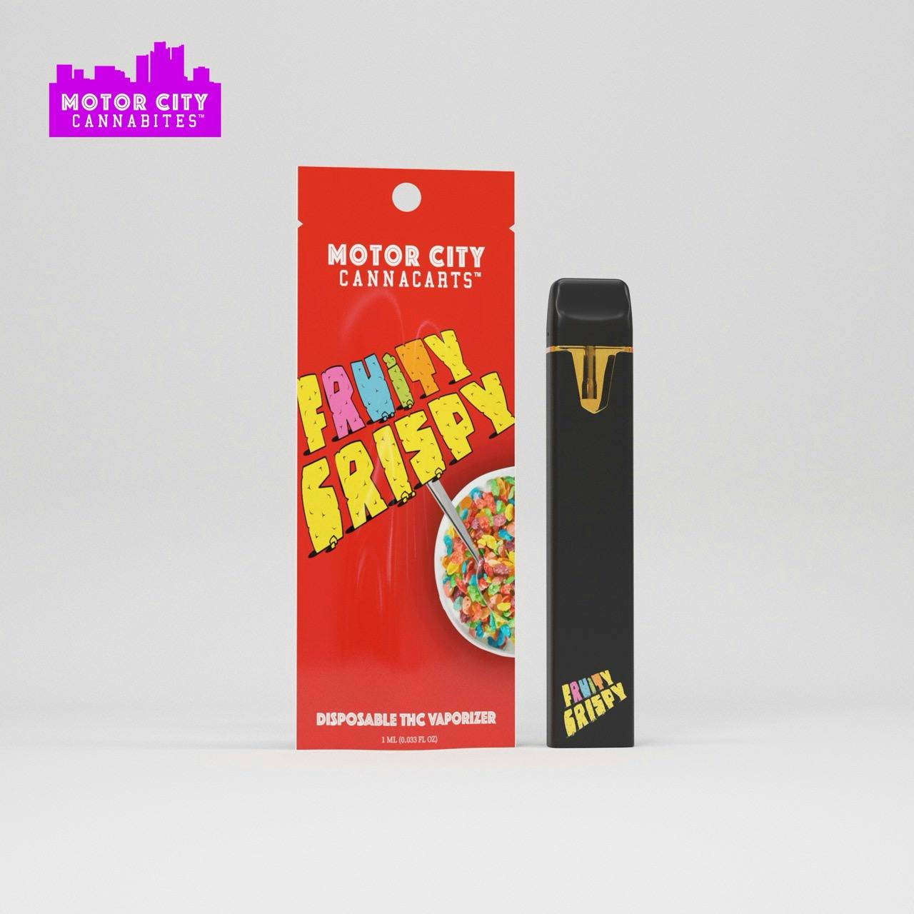Motor City Cannacarts - Disposable Vape - (1g) - Hybrid - **FRUITY CRISPY**
