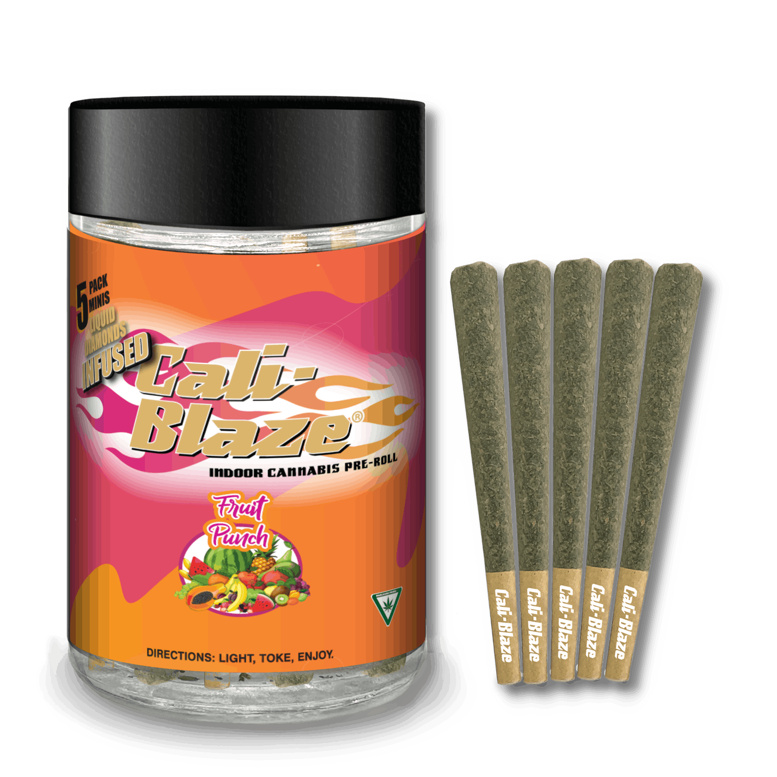 Cali-Blaze | Infused Pre-Roll 5-Pack - 3.5g - Fruit Punch