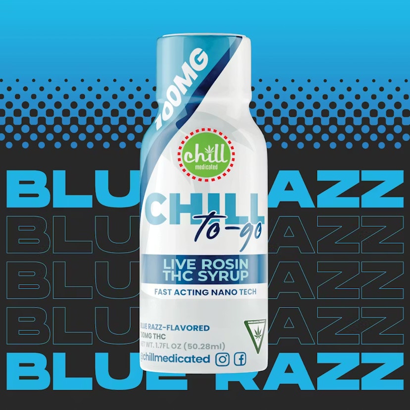 Chill Medicated | 100mg To Go Rosin Thc Syrup | Blue Razz