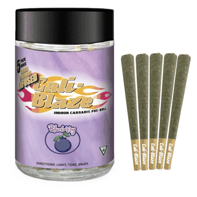 Blueberry Liquid Diamond Pre-Roll 5-Pack | 3.5g - PRE_ROLLS by Cali-Blaze at King of Budz