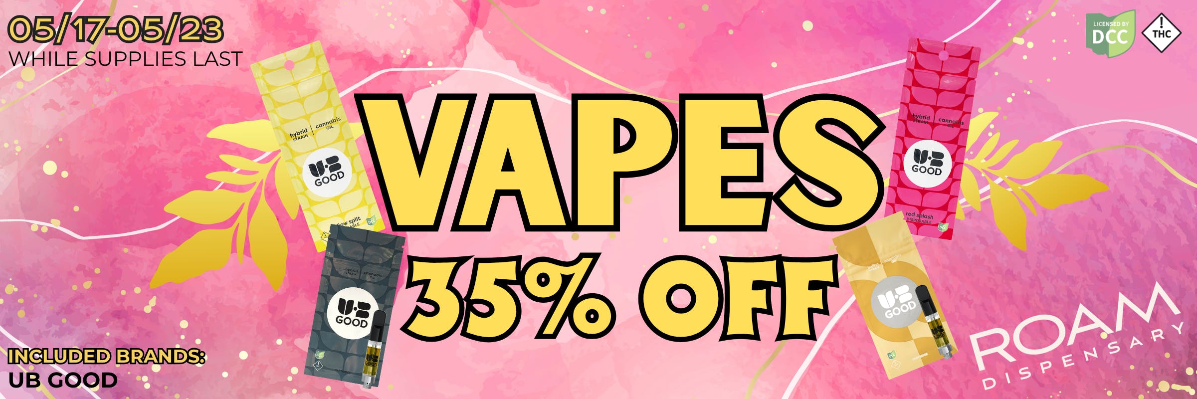 35% Off Vapes from UB Good from 05/17-05/23
