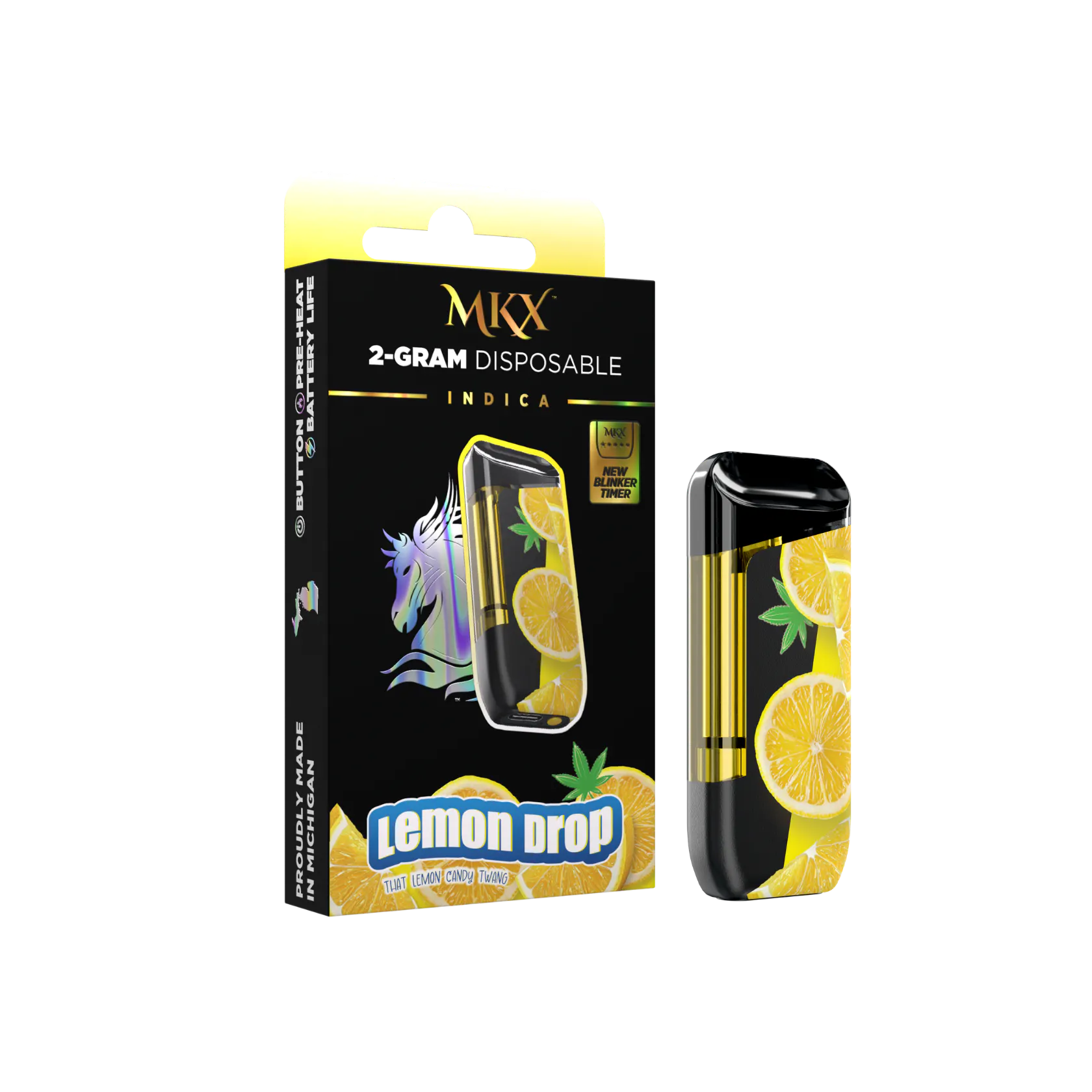 2g MKX Disposable - Lemon Drop 2g Disposable - Indica at Gatsby