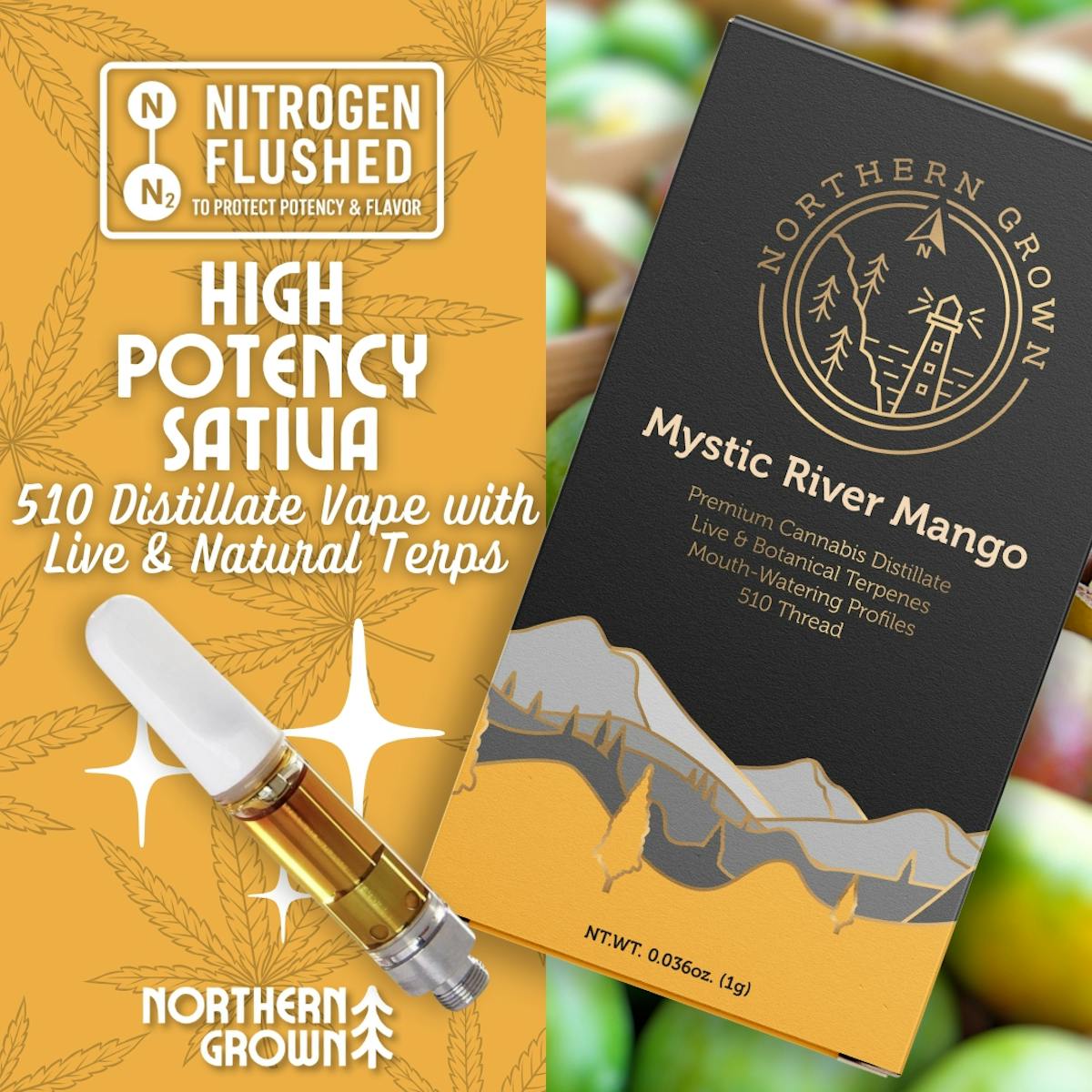 Photo of Northern Grown Juiced Cart Mystic River Mango 1g