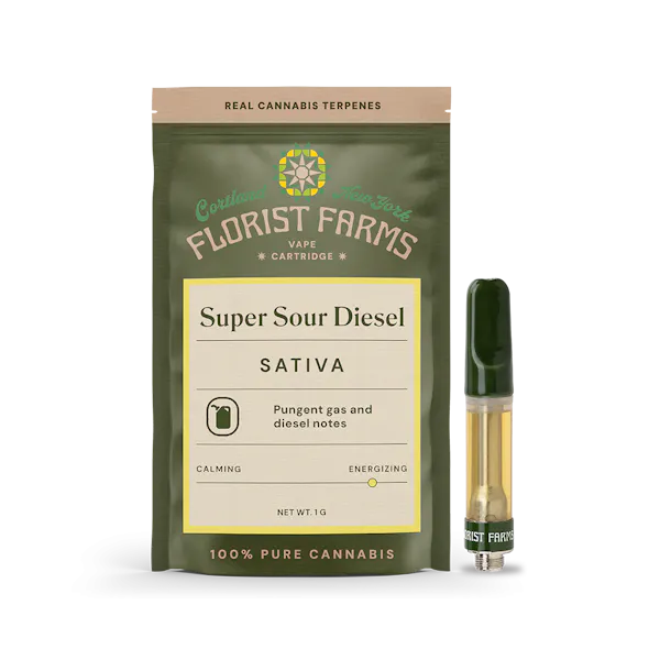 Florist Farms Super Sour Diesel Vape Cartridge 1g | Sacred Bloom